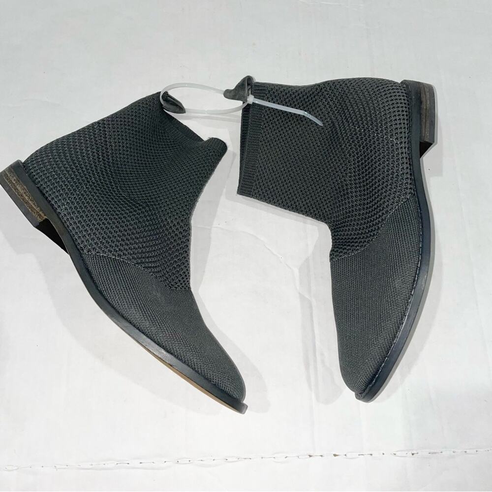 EILEEN FISHER Women Jude Stretch Knit Bootie in Graphite Gray 9 $235 NWOB